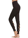 Cutout Leggings Skinny Yoga Pants Runing Jogger Active Tight #2Black M