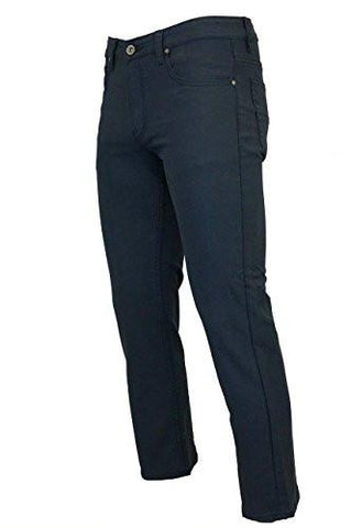Checker Textued Slim Fit Stretch Pants Navy 32X30