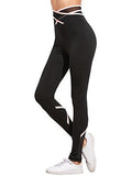 Yoga Pants Workout Leggings With Wrap Crisscross Details Black L