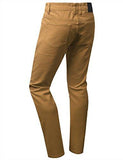 Hipster Hip Hop Solid Color Skinny Fit Pants Wheat 30X30