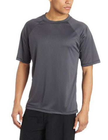 KANU SURF BIG EXTENDEDSIZE UPF 50+ SOLID RASHGUARD SWIM SHIRT CHARCOAL 3X