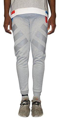 Hudson Outerwear Multi Stripe Jogger Sweatpants Heather Grey Xxxlarge