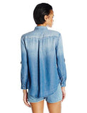 JEANS WOMEN LONG SLEEVE CORE UTILITY LYOCELL SHIRT CRUMPLED COLE LARGE