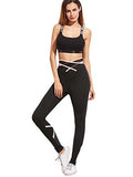 Yoga Pants Workout Leggings With Wrap Crisscross Details Black L