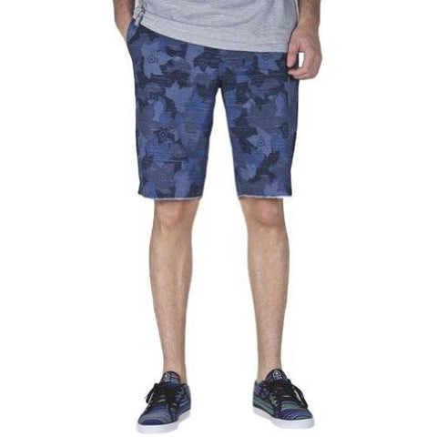 Lrg Woodgrain True Straight Shorts Navy Wood Camo 30
