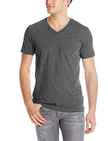 Heather VNeck Short Sleeve TShirt Heather Black Small