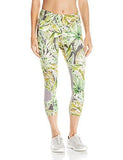 Active Crop Pant Print Mesh Contrast Painted Palms XLarge