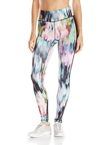 Active Long Pant Print Black Contrast Floral Washout Medium