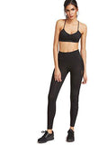 Yoga Leggings High Waist Cutout Mesh Insert Active Tights Black M
