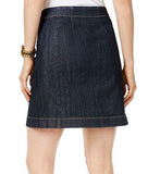 Denim Button Down Mini Skirt Blue 12