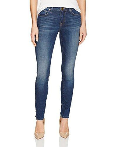 Jennie Mid Rise Curvy Skinny Jean Twisted Seam Cobalt Rush 31
