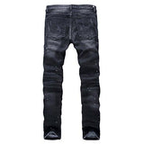 Stretch Straight Zipper Deco W32 01 Black
