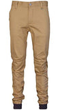 Tapered Ribbing Twill Jogger Pants
