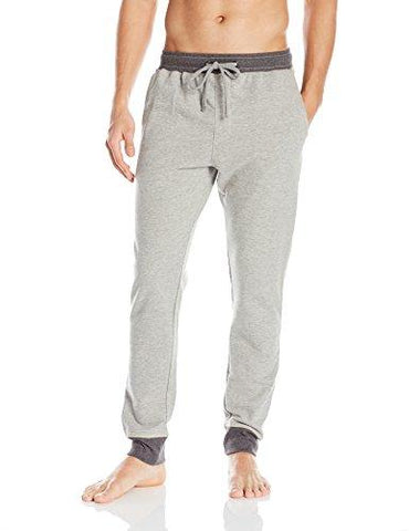 French Terry Lounge Pant With Ribbed Cuffs Charcoal XLarge