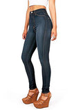 Vibrant Juniors Classic High Waist Denim Skinny 9 Dark Denim