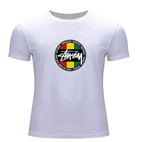 STUSSY FOR MEN PRINTED SHORT SLEEVE TEE TSHIRT XXXLARGE WHITE