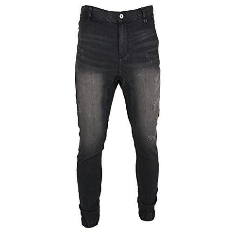 Harem Fit Elastic Cuff Jogger Pants 32 Black