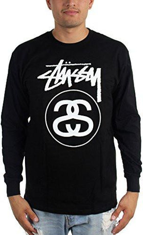 STUSSY STOCK LINK LONG SLEEVE TSHIRT SIZE: SMALL COLOR: BLACK