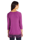 Rock 47 Three Quarter Sleeve Tunic Purple Medium