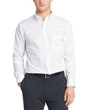 Pinpoint Regular Fit Solid Button Down Collar Dress Shirt White 16.5 Neck 3233 Sleeve