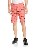 Life Reverse Weave French Terry Short With All Over Cw Chp Script Ripe Papaya Red L