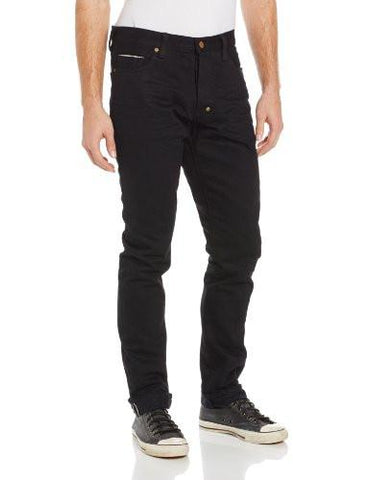 Fury Tapered Leg Raw Selvedge Jean In Black Black 40