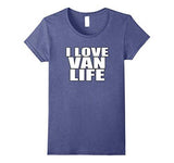 I Love Van Life TShirt Small Heather Blue