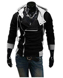SUNNORN AUTUMN ZIPPER HOODIE CASUAL TOP COAT CARDIGAN SLIM HOODED JACKET M BLACK