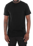 Kangaroo Pocket Longline T Shirt With FishtailBlackS
