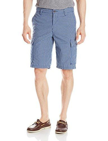 Cargo Flatfront Short Toledo A Checkestate Blue Discontinued 36W