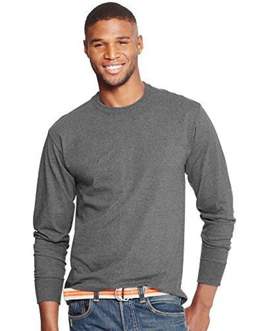 HANES XTEMP LONGSLEEVE TSHIRT O5716 L MID CHARCOAL HEATHER
