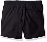 Little Uniform Twill Flat Front Short With Knit Waistband Navy 6