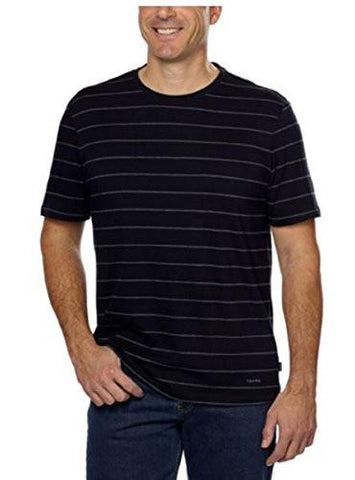 CALVIN KLEIN SHORT SLEEVE PIMA COTTON CREW NECK TSHIRT FOR MEN M BLACKGREY STRIPES