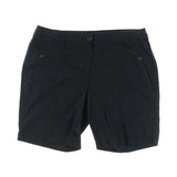 Plus Denim Solid Bermuda Shorts Navy 18W