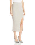 Bcbgeneration Rib Slit Skirt Light Heather Grey Large