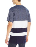 Short Sleeve Cut And Sewn Tshirt With Color Blocks Marled Navy 3Xl
