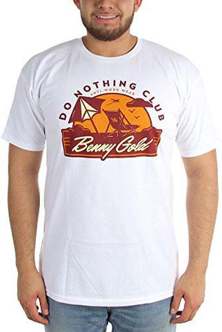 BENNY GOLD DO NOTHING CLUB TSHIRT SIZE: XLARGE COLOR: WHITE