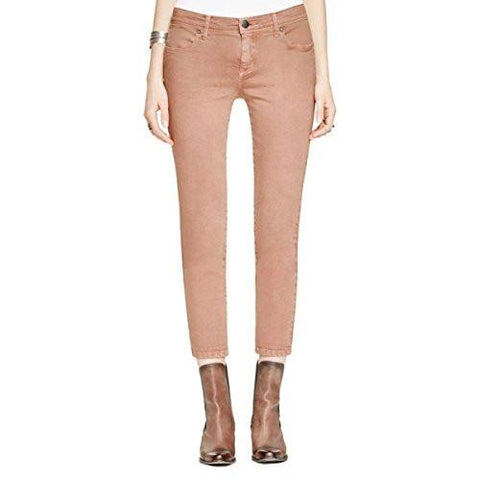 Denim Midrise Cropped Red 27