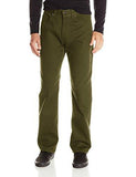 Pants Long In Thick Bull Twill Fabric And Straight Fit Olive 34X32