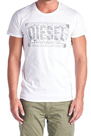 DIESEL T SHIRT FOR SUCCESSFUL LIVING NUENTE MAGLIETTA TEE WHITE MEDIUM