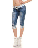 Fashare Distressed Ripped Lace Patchwork Sexy Leggings Pants
