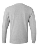 HANES TAGLESS LONG SLEEVE TSHIRT WITH A POCKET LARGE LIGHT STEEL