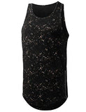 URBANCREWS Hipster Hip Hop Tied Wash Tank Top Tshirt BLACK MEDIUM