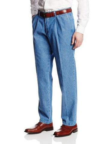 Lee Stain Resistant Relaxed Fit Pleated Denim Pant Stoash 36W X 30L