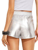 Shorts Yoga Shorts Jogger Running Athletic Hot Shorts Silver Silver Large