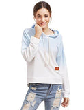 Sweatyrocks Sweatshirt Pullover Hoodie Shirt Blue Ombre XSmall
