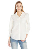 JEANS EASY BOYFRIEND BUTTON DOWN SHIRT SNOW WHITE MEDIUM