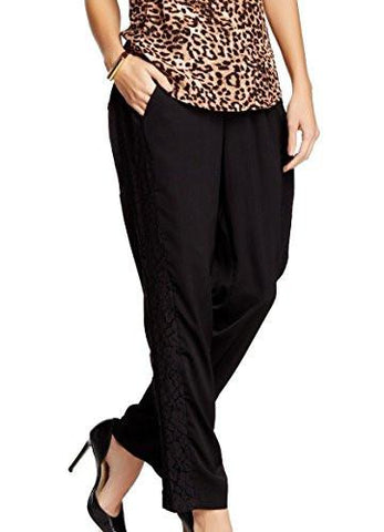 Daniel Rainn Small Lacestipe Pants Black S