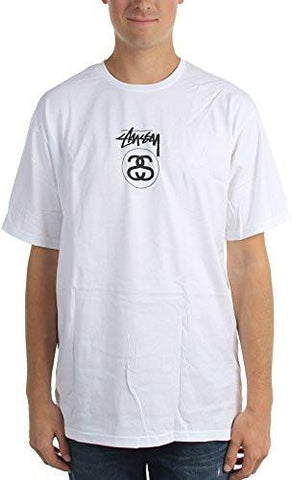 STUSSY STOCK LINK TSHIRT SIZE: MEDIUM COLOR: WHITE