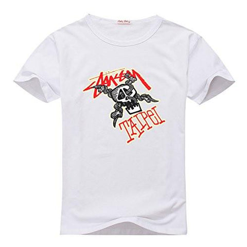 STUSSY CUSTOMIZED FOR PRINTED SHORT SLEEVE TEE TSHIRT XXLARGE WHITE